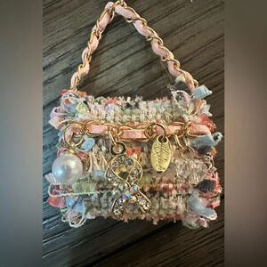 Novelty Mini Handbag Shape Charm Pendant Or Key Ring Colorful NWOT